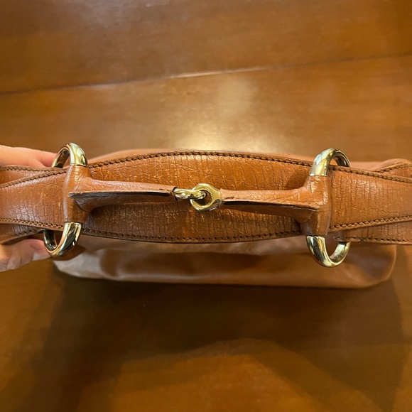 GUCCI Brown Leather Medium Horsebit Hobo Shoulder Bag - Picture 13 of 16